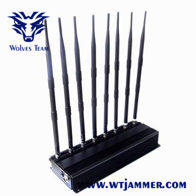 8 ζώνες 3G 4G 40m Jammer τηλεχειρισμού 18W