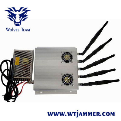 GSM CDMA 3G WIFI 5 κεραία 60m εσωτερικό Jammer σημάτων 25W