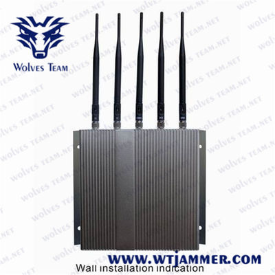 40m 5 Blocker ζωνών 12.5W Wifi Jammer για το σχολείο