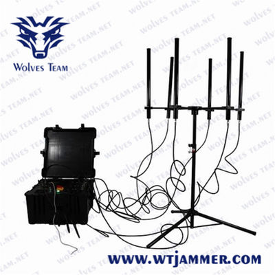 Υψηλή δύναμη 200m 300 τηλεφωνικό jammer κυττάρων GSM 3G 4G Watt