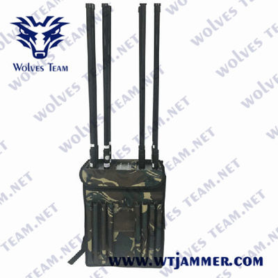Jammer συχνότητας ΠΣΤ GSM WiFi 2.4G 3G 4G 40w Ied σακιδίων πλάτης