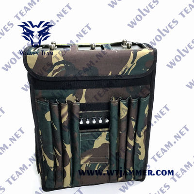 Αγορά Ανθεκτικός VIP Προστασία Security Backpack Jammer υψηλής ισχύος GPS WIFI5.8G Drone Signal Jammer online manufacture
