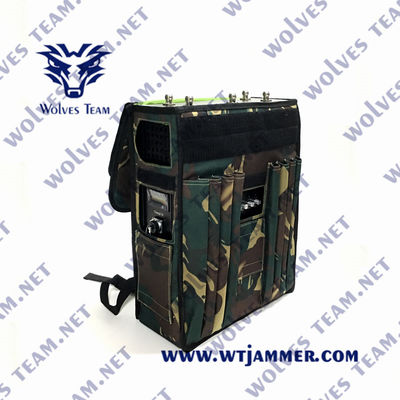 Στρατιωτικό Jammer σακιδίων πλάτης ασφάλειας VIP προστασίας Jammer σημάτων κηφήνων ΠΣΤ WIFI5.8G υψηλής δύναμης