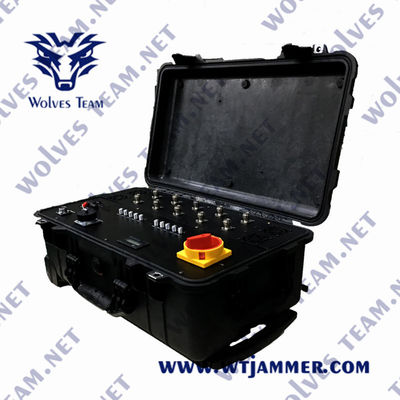 Σήμα 2500m υψηλής δύναμης RF Jammer κηφήνων 600W εξάρτηση