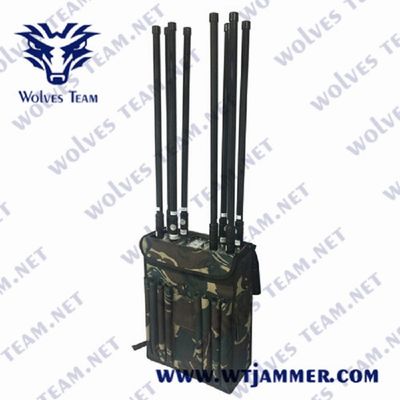 6 ζώνες 100 μέτρα Jammer 80W RF Manpack για τις στρατιωτικές μονάδες