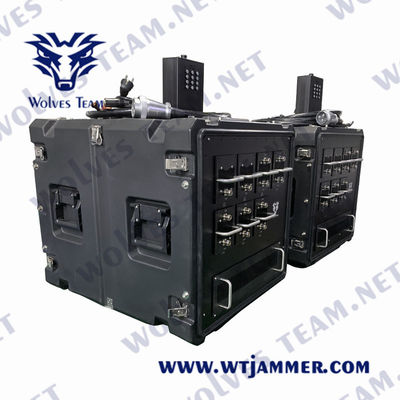 Επίδειξη 330W οδηγήσεων 800 μέτρα Jammer τηλεφωνικών σημάτων κυττάρων RF