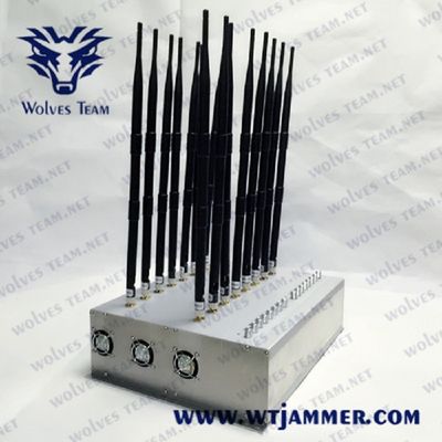 3G 4G 16 διευθετήσιμο Jammer 50m ΠΣΤ WIFI σημάτων κεραιών