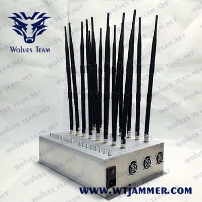 3G 4G 16 διευθετήσιμο Jammer 50m ΠΣΤ WIFI σημάτων κεραιών