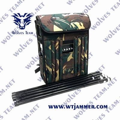 Jammer 4G 5G 150m Manpack RF σημάτων σακιδίων πλάτης GSM 80W EOD CDMA Jammer