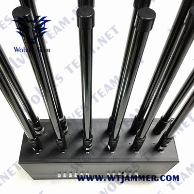 12 κανάλια 50m Jammer τηλεφωνικών σημάτων 36W κινητό GSM 3G WIFI 5.8G