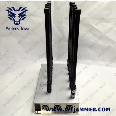 10 Jammer 36W τηλεφωνικών σημάτων κυττάρων ζωνών 5G 20W GSM 3G WIFI 5.8G