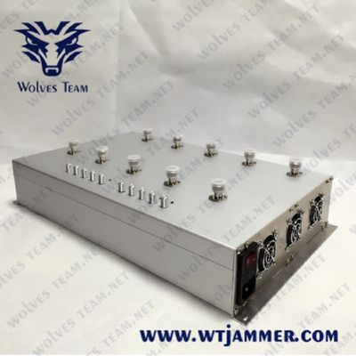 10 Jammer 36W τηλεφωνικών σημάτων κυττάρων ζωνών 5G 20W GSM 3G WIFI 5.8G