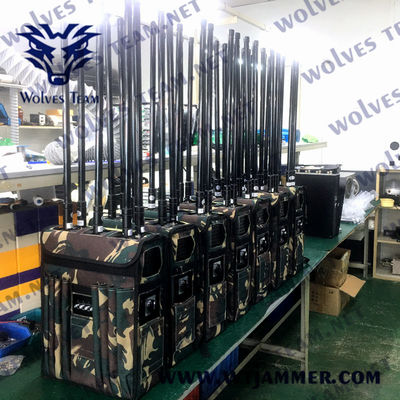 Αγορά Jammer σημάτων σακιδίων πλάτης 120 Watt αντι κάλυψη 894MHz τρομοκρατίας CDMA online manufacture