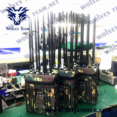 80 Jammer 4G 5G σημάτων σακιδίων πλάτης Watt EOD Jammer σημάτων GSM Manpack RF