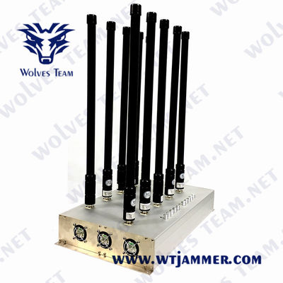 Κινητό τηλεφωνικό Jammer 50m GSM 5G LTE CDMA Lojack VHF UHF Jammer