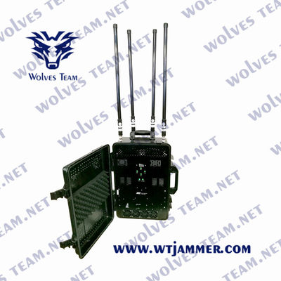 UHF Jammer 900W πελεκάνων IP65 VHF UMTS WCDMA για τη στρατιωτική συνοδεία VIP οχημάτων