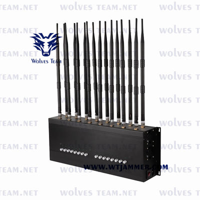 Jammer 16 τηλεφωνικών σημάτων κυττάρων GSM CDMA 35W ΠΣΤ Lojack RF κεραιών