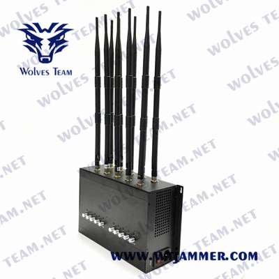ΠΣΤ WIFI 50m Jammer 3G 4G 5G 10 GSM του DCS τηλεφωνικών σημάτων κυττάρων κεραίες UHF VHF