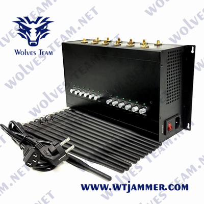 Jammer CDMA 24W 12 ΠΣΤ WIFI UHF VUH GSM του DCS υπολογιστής γραφείου κεραιών