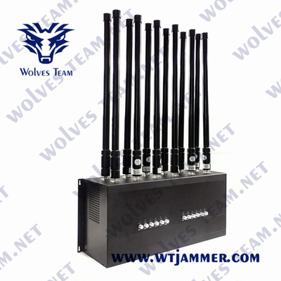 Jammer CDMA 24W 12 ΠΣΤ WIFI UHF VUH GSM του DCS υπολογιστής γραφείου κεραιών