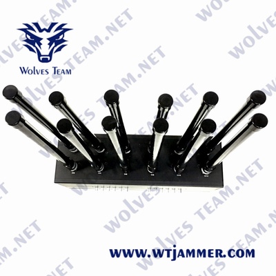 Jammer CDMA 24W 12 ΠΣΤ WIFI UHF VUH GSM του DCS υπολογιστής γραφείου κεραιών
