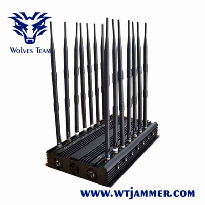 κινητό Jammer τηλεφωνικών σημάτων 315Mhz 433Mhz Lojack 14 κεραίες 35W
