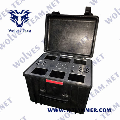 Αγορά 150m φορητό βομβαρδιστικό jammer WIFI GPS GSM CDMA 3G 4G 5G Pelican Case 30AH online manufacture