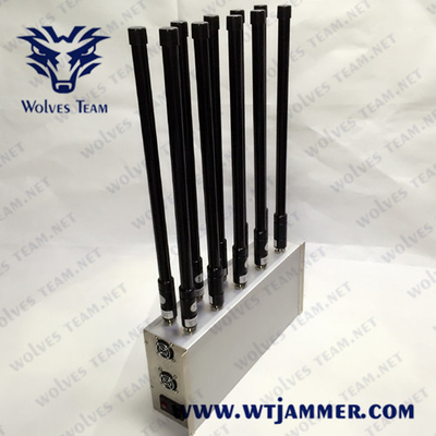 3200-3600MHz κυψελοειδές Jammer σημάτων ΠΣΤ Lojack 3G 4G 5G VHF UHF 5G