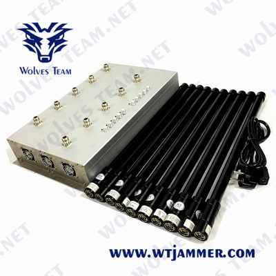 Jammer 10 σημάτων κυττάρων GSM Lojack κεραία 80 μέτρα 50W όλες οι ζώνες
