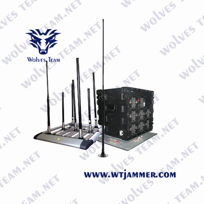 12 Jammer σημάτων ζωνών 1200W στρατιωτική VIP προστασία 500m 240VAC