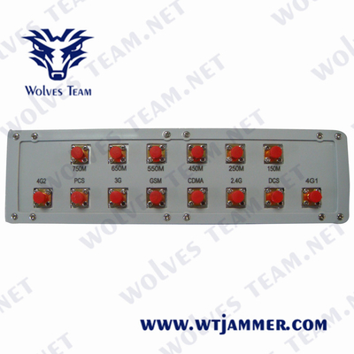 400-500MHz κινητό τηλεφωνικό Jammer 16 κεραίες WIFI UHF GSM CDMA VHF