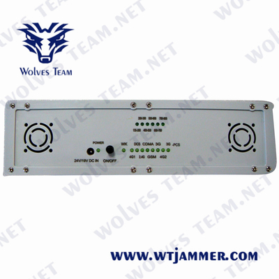 400-500MHz κινητό τηλεφωνικό Jammer 16 κεραίες WIFI UHF GSM CDMA VHF