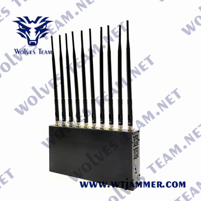 UHF Jammer 12W 3G 4G σημάτων VHF εσωτερικό ΠΣΤ WiFi LoJack 10 κεραία