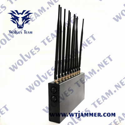 UHF Jammer 12W 3G 4G σημάτων VHF εσωτερικό ΠΣΤ WiFi LoJack 10 κεραία