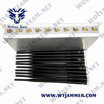 Κυψελοειδές Jammer 10W UHF VHF 3G 4G 5G 240VAC WiFi σημάτων GSM CDMA