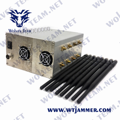Jammer UHF VHF 2G 3G 4G 5G 80W 240VAC σημάτων GSM Lojack CDMA