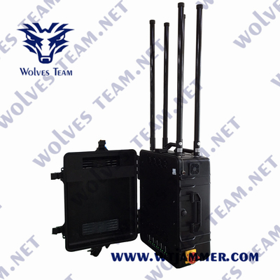 στρατιωτικό Jammer 8 σημάτων 300W Lte αντι τρομοκρατία GSM CDMA καναλιών 2G 3G 4G 5G