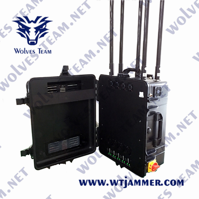στρατιωτικό Jammer 8 σημάτων 300W Lte αντι τρομοκρατία GSM CDMA καναλιών 2G 3G 4G 5G