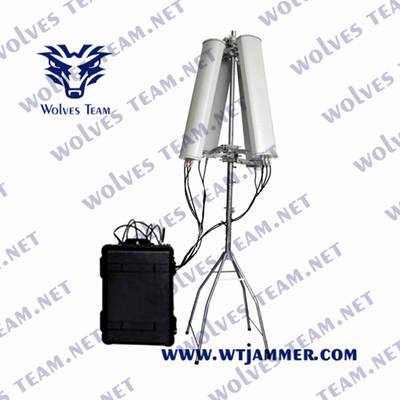 5000 μέτρα αντι Jammers 150W κηφήνων Uav σημάτων ΠΣΤ Jammer κηφήνων
