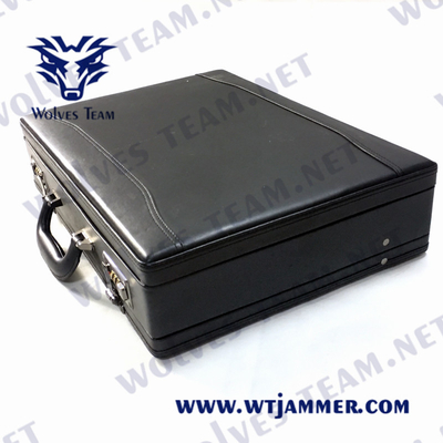 40W φορητό Jammer διευθετήσιμο RF 150m σημάτων το φορητό DCS GSM βαλιτσών