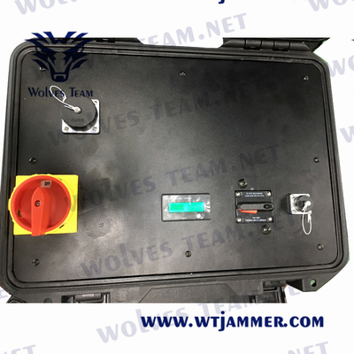 Φορητό κινητό τηλεφωνικό Jammer 500W 3G 4G 5G GSM εφεδρική μπαταρία CDMA