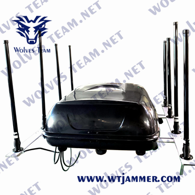 Jammer PC 3G 4G 5G GSM υψηλής δύναμης στρατιωτικό Jammer σημάτων οχημάτων 600 Watt