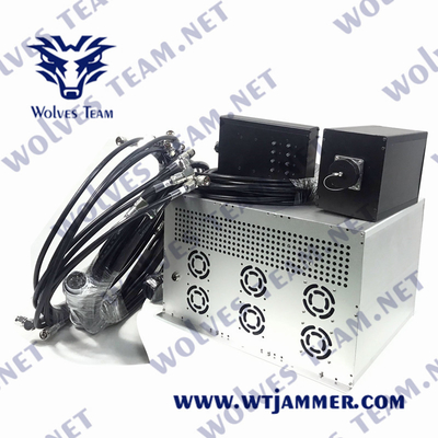 Jammer PC 3G 4G 5G GSM υψηλής δύναμης στρατιωτικό Jammer σημάτων οχημάτων 600 Watt