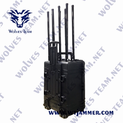 Jammer σημάτων GSM υψηλής δύναμης Adjustble αδιάβροχα PC 3g 4g 5g όλα