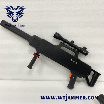 Jammer κηφήνων τύπων τουφεκιών αντι Blocker 1000-1500 σημάτων ΠΣΤ Wifi πυροβόλων όπλων μετρά τον κηφήνα παρεμπόδισης