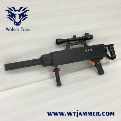 Το μεγάλης απόστασης αντι Uav Jammer σημάτων κηφήνων τηλεσκόπιο ρεύμα-24V 8AH λέιζερ IR μορφής πυροβόλων όπλων ενσωμάτωσε την μπαταρία