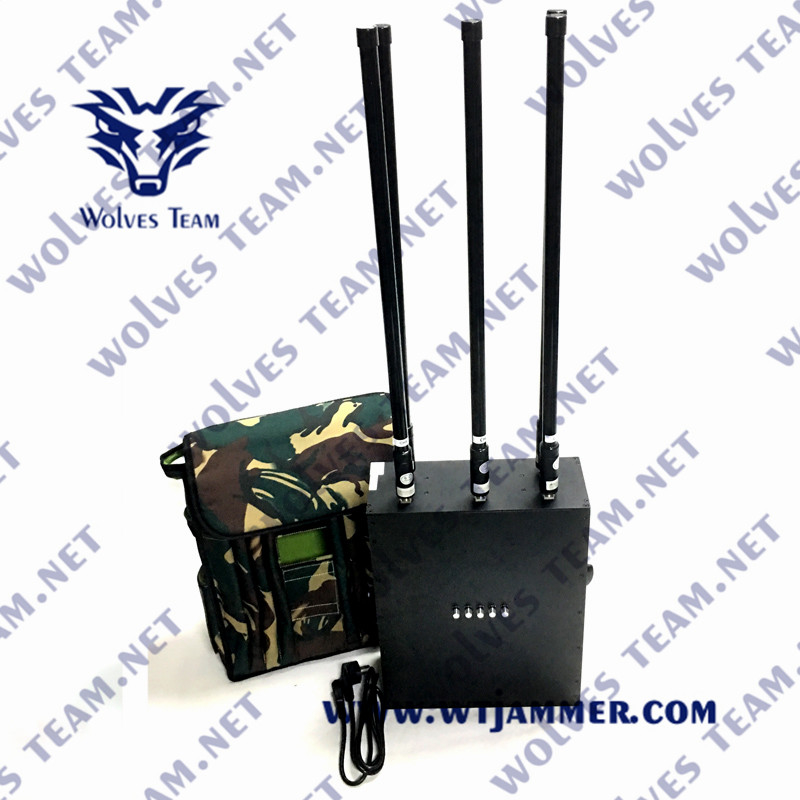 Κινητό τηλεφωνικό Blocker GSM CDMA 3G 4G 5G WiFi το /Bluetooth Celluar μπαταριών Manpack ενσωματωμένο δορυφορικό Jammer σημάτων