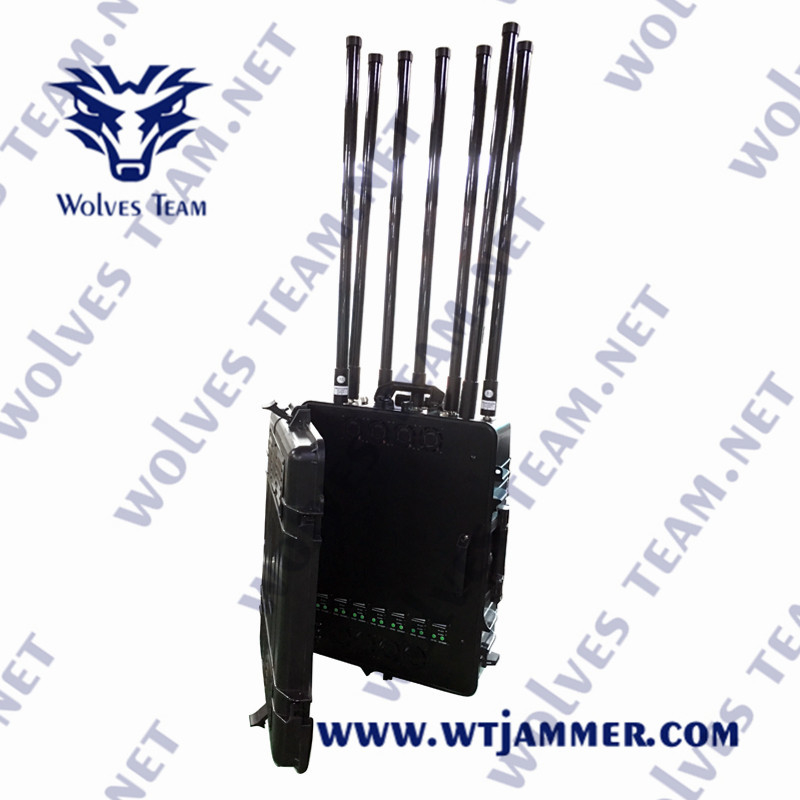 Ισχυρό Jammer GPSL1-L5 τηλεφωνικών σημάτων κυττάρων GSM WiFi UHF Blocker VHF υψηλή τεχνολογία λαστιχένιες κεραίες