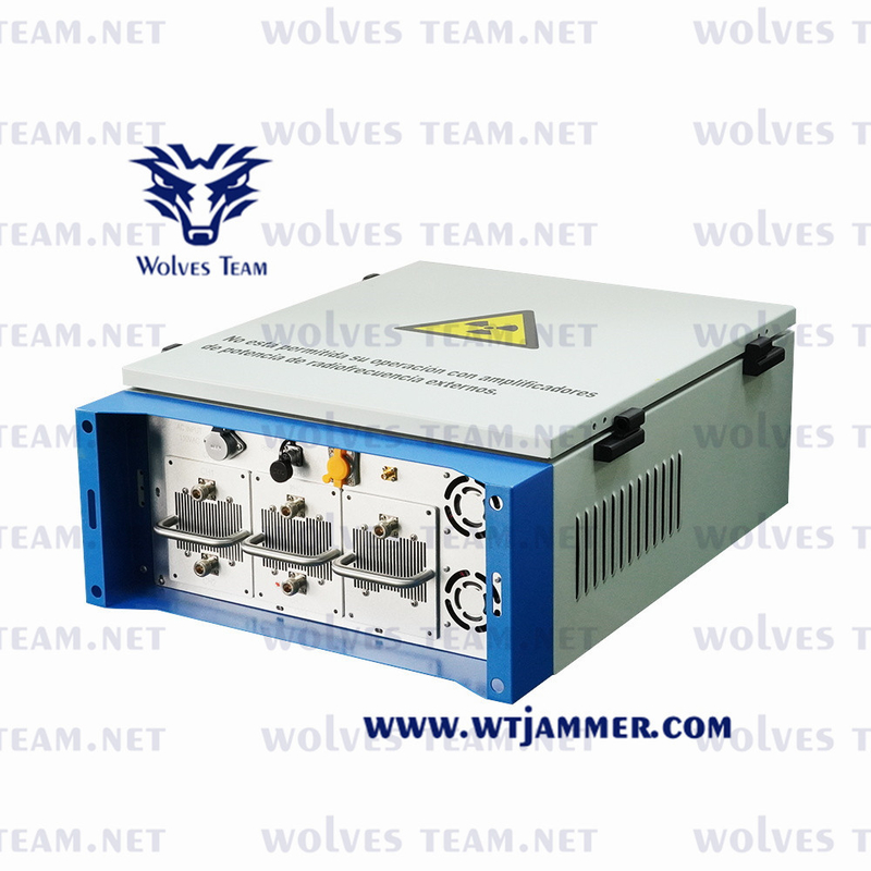 Jammer 300W σημάτων αναλογικών συσκευών κρυπτοφώνησης 3G 4G 5G σημάτων κυττάρων του DCS PC GSM CDMA κατοικία κραμάτων αργιλίου