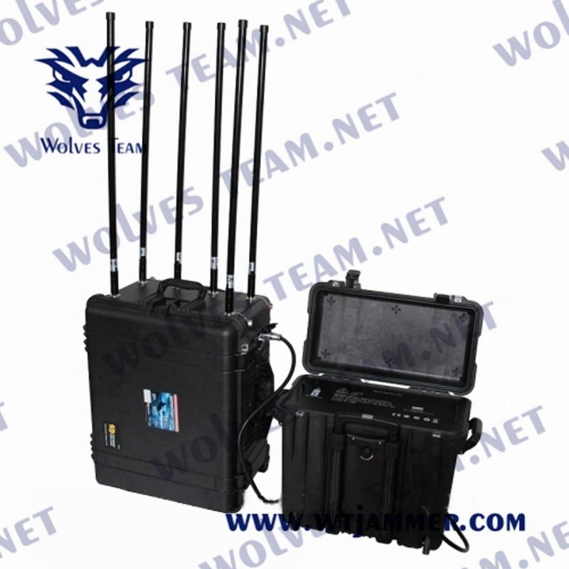 4 ζώνες Drone GPS Jammer Rf 800/900 Mhz 3000 μέτρα Wifi2.4g/5.8g